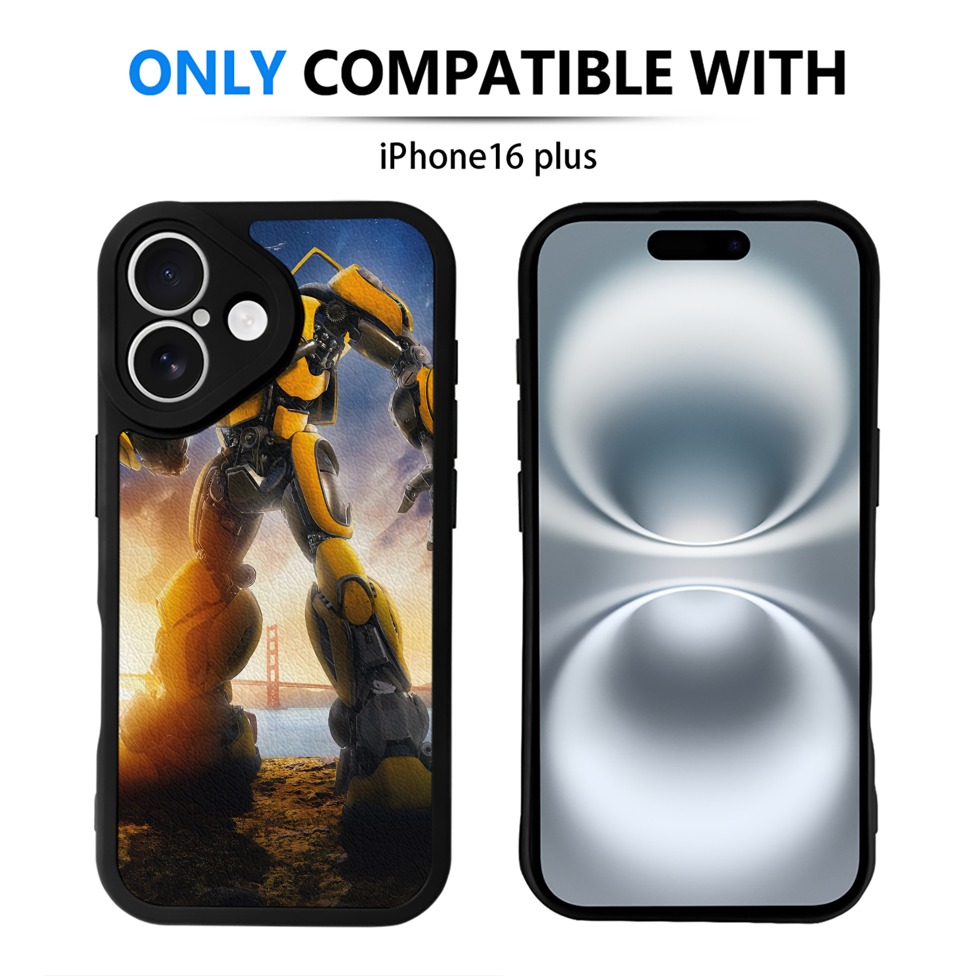 （画像用） Transformers トランスフォーマー 【iPhone 16シリーズ対応】シリコンスマホケース（レザー調） 材質：シリコン